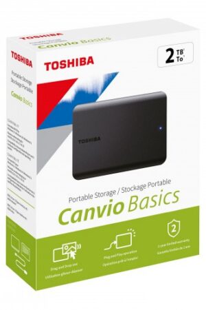 Disque dur externe Toshiba 2 Tera 2.5″ USB 3.0 Canvio Basics 2