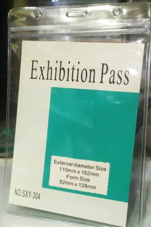 Badges plastiques Exhibition Pass 110×162 paquet de 50