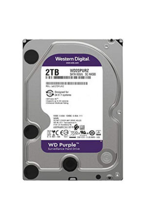 Disque dur interne WD Purple 2 To – Surveillance 24/7, 5400 RPM, SATA III, cache 64 Mo