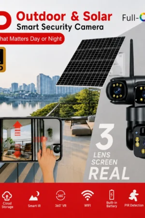 Caméra Solaire 8K Triple Objectif V380